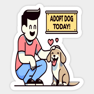 Adopt a Dog: Bring Happiness Home Today Sticker